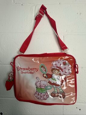 Strawberry Shortcake Red Pink Shoulder Messenger Bag Lunchbox NWT